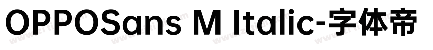 OPPOSans M Italic字体转换